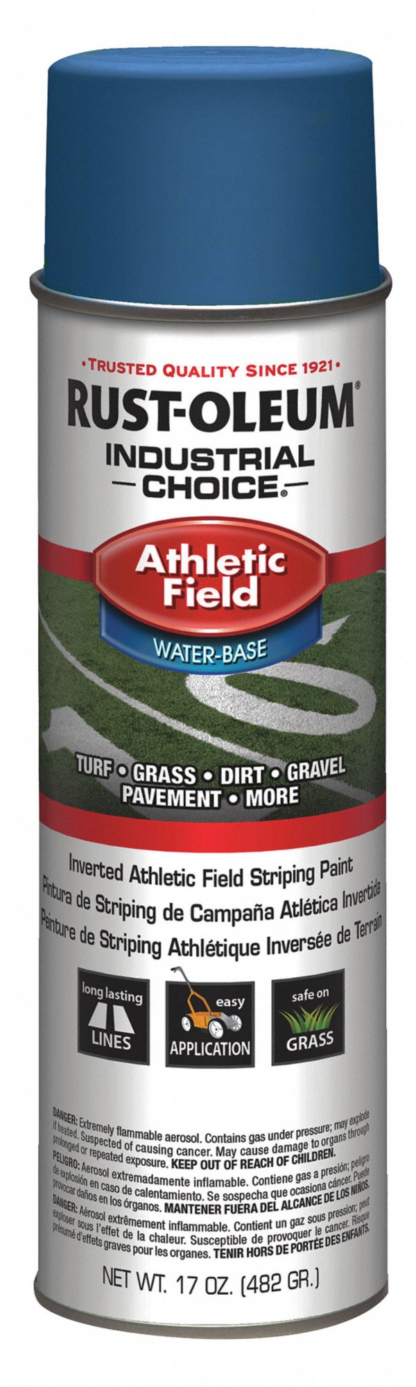 Athletic Field Striping Paint: Inverted Paint Dispensing, Royal Blue, 20 oz