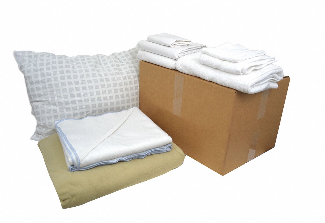 Pre-Washed, Bedding and Bath Kit: Dorm/Emergency Shelter/Housing, Twin, Fleece