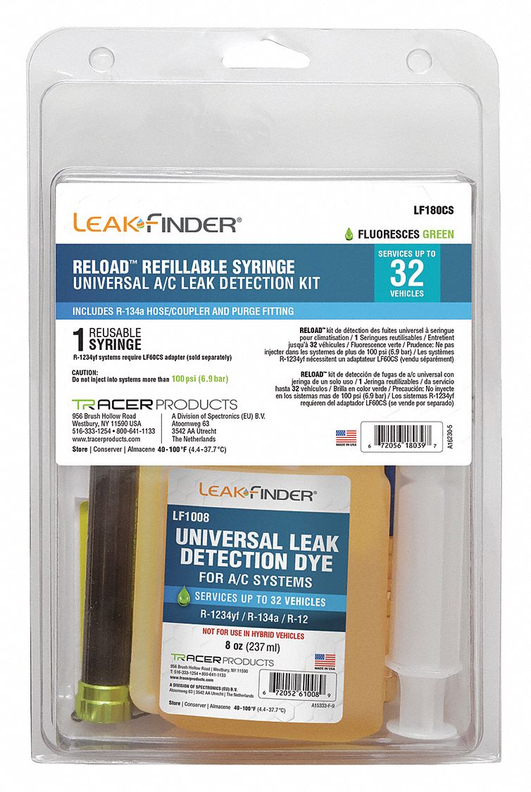 LEAKFINDER, UV Leak Detection Kit, 6 Pieces, UV Leak Detection Kit ...