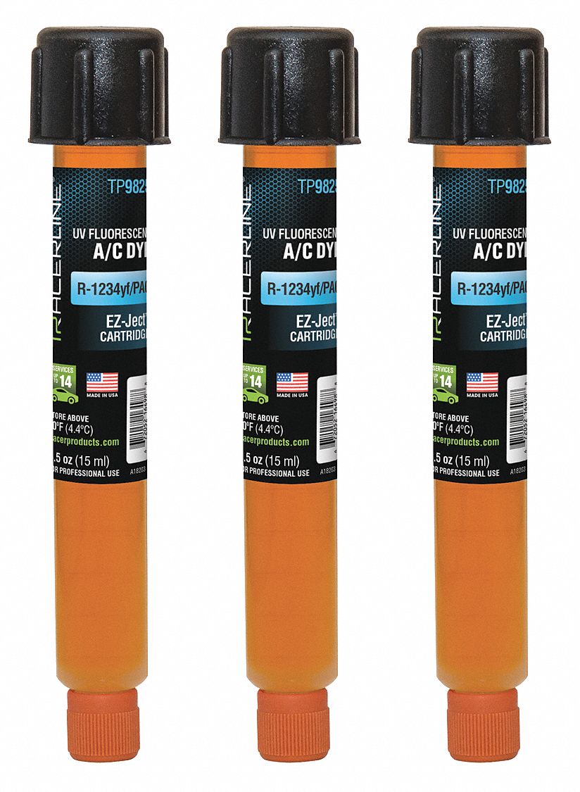 Universal Dye Cartridge: A/C Dye Refill, 3 Pieces, R-134a