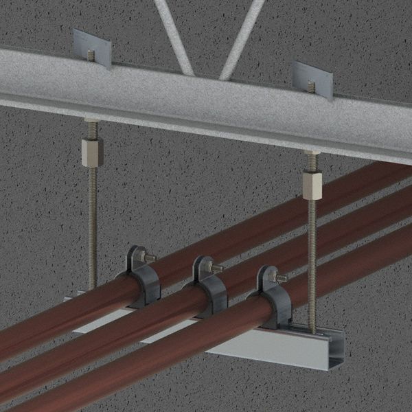 CADDY TBar Joist Hanger, Mounting Location Beam, Gray, Hang 55NR46