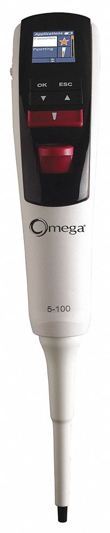 Single-Channel Pipettor: 1 Channels, 100 ul Capacity - Max, Electronic Adj Volume