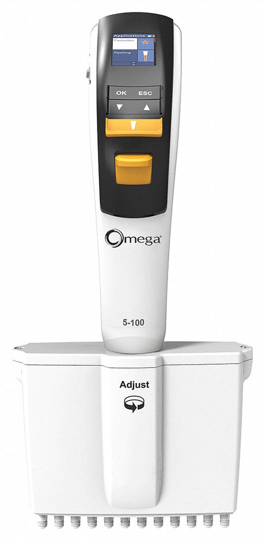 Multichannel Pipettor: 12 Channels, 10 ul Capacity - Max, Electronic Adj Volume
