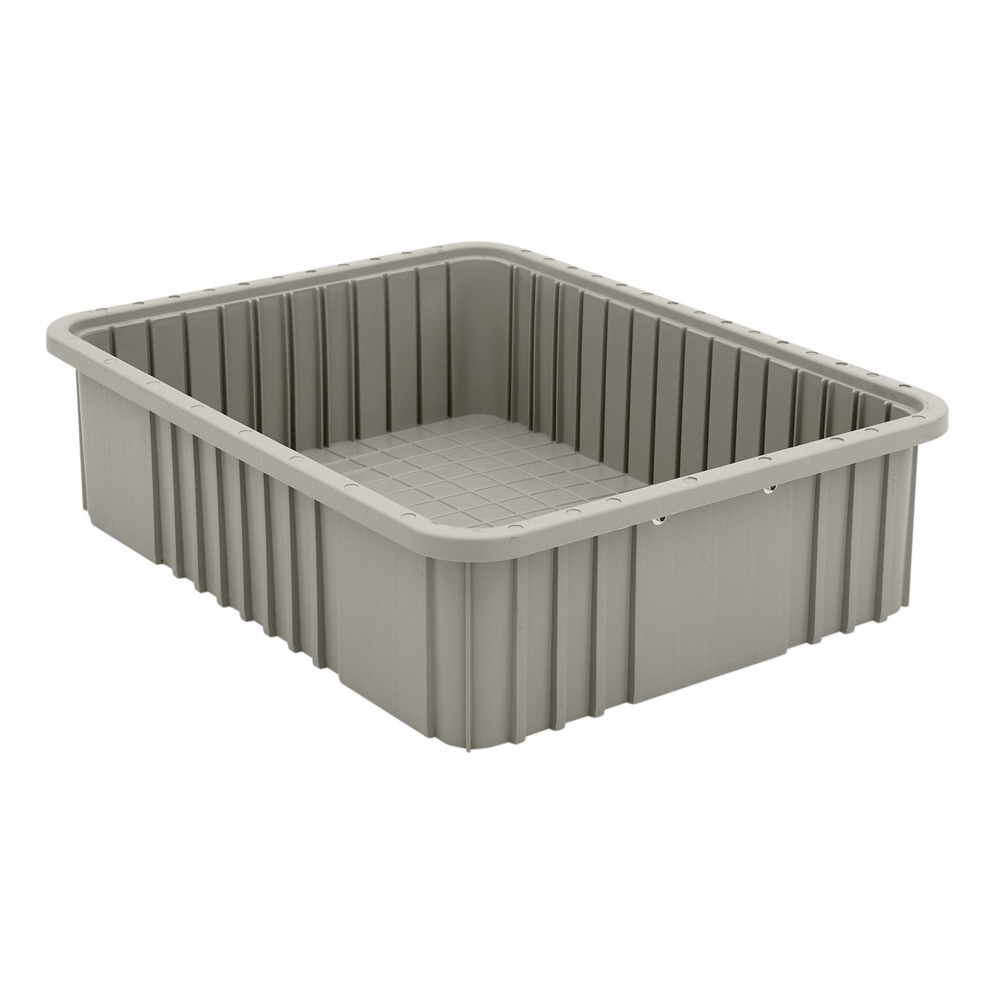 Drawer Tote: 17 in x 22 in x 3 in, Plastic, White
