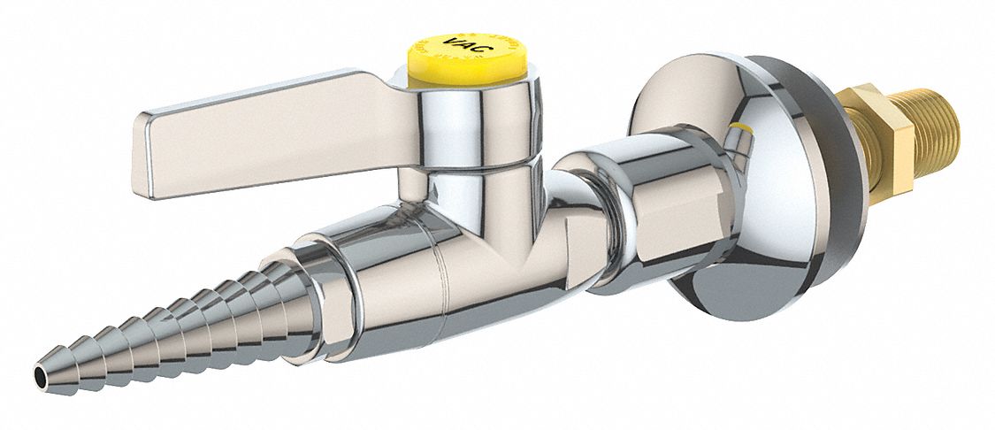 Quick Connect Fitting: Yellow, Male, Air, Chrome, Quick Connect Fitting