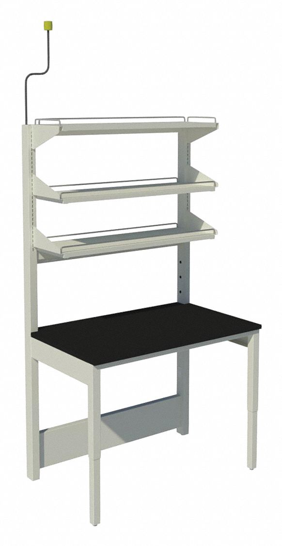 Envision Workstation: 30 in Overall Wd, 7 ft Overall Ht, 4 ft Overall Lg, Epoxy, Pearl White, Steel