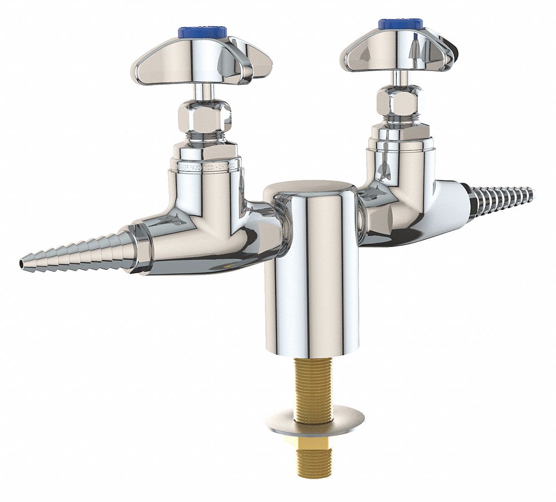 Needle Valve: Needle Valve, Threaded Shank, 2 Handles, 2 Outlets, Cross, 6.8 scfm Flow Rate