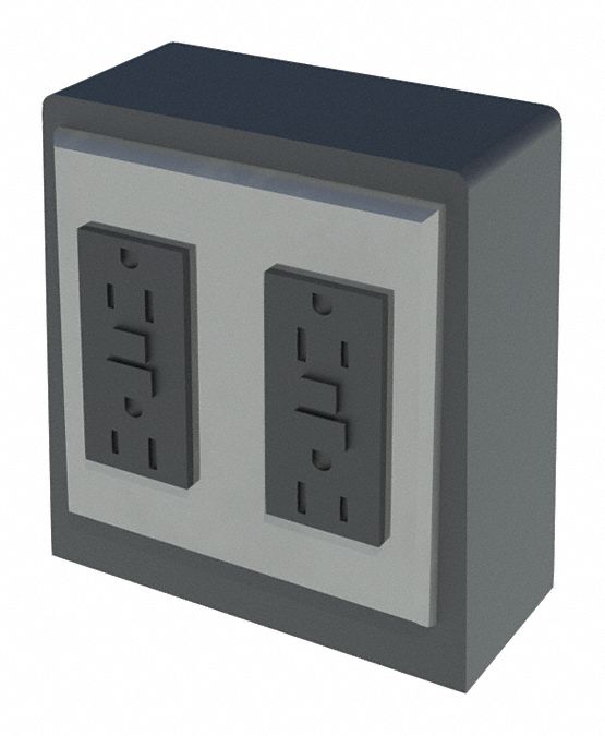 Electrical Pedestal: 2 7/8 in Overall Lg, 5 1/4 in Overall Wd, Aluminum