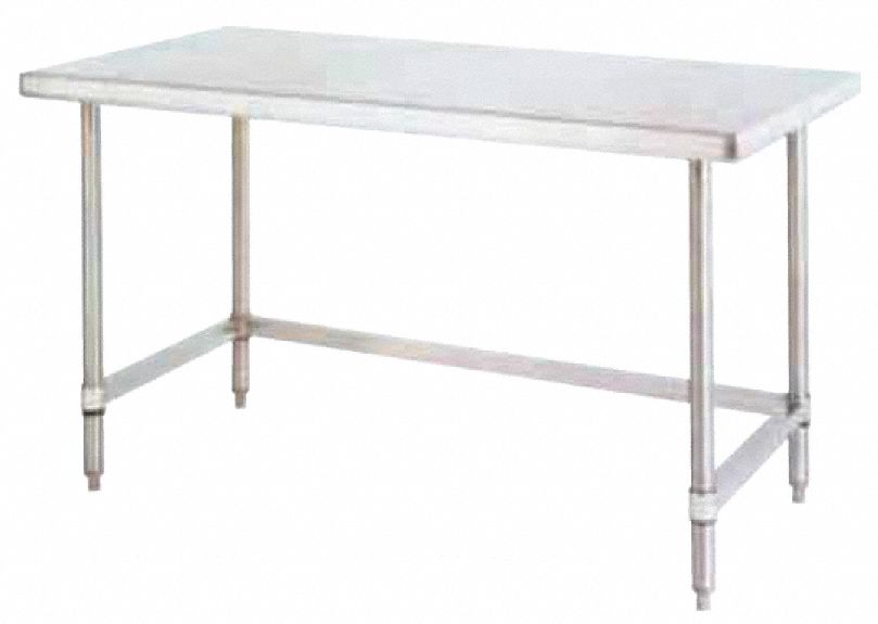 Table: 30 in Overall Wd, 34 in Overall Ht, 4 ft Overall Lg, Stainless Steel, 500 lb Load Capacity