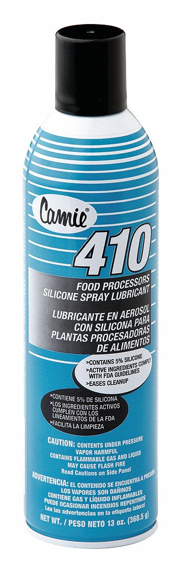Food Processor Lubricant: 32° to 350° F, H1 Food Grade, Silicone, 13, Aerosol Can, Colorless