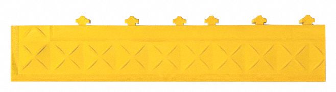 Ramp Edge with Corner: Ramp Edge with Corner, 4 in x 22 in, ERGO ADVANTAGE SAFE-FLEX, Yellow, 2 PK