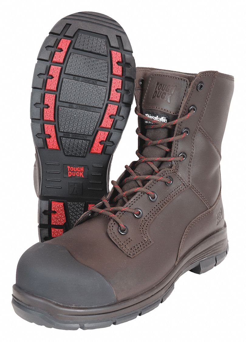 Work Boot: Extra Wide, 11, 8 in Work Boot Footwear, Men's, Orange/Tan, Best, 1 PR