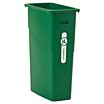 Slim-Profile Rectangular Plastic Compost Cans image