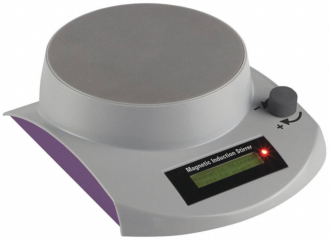 Magnetic Stirrer: 1 Positions, 7 1/2 in Plate Wd, 7 1/2 in Plate Lg, Round, 220V