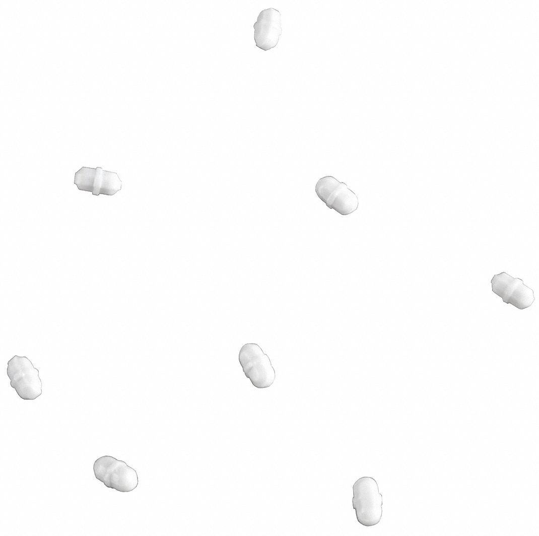 Stirring Bar: Octagon, Alnico, 10 mm Overall Lg, 5 mm Overall Wd - Metric, Autoclavable, White