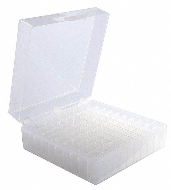 Rectangular Storage Box: 6 in Overall Wd, 2 1/4 in Overall Ht, 5 5/8 in Overall Lg, Polypropylene