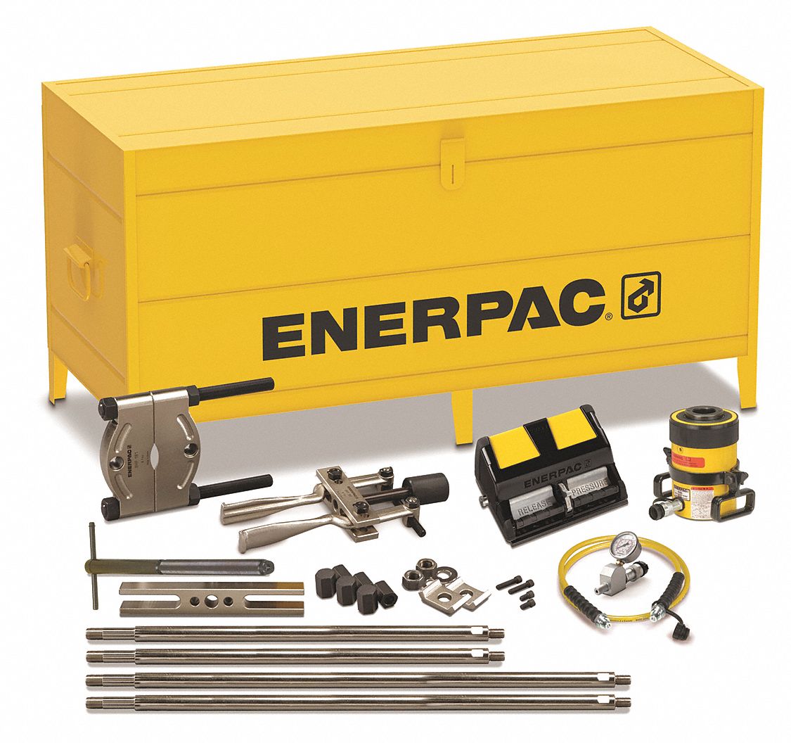 ENERPAC Hydraulic Puller Set, Cylinder Nominal Capacity 25 ton, Stroke Length 3 in, Number of