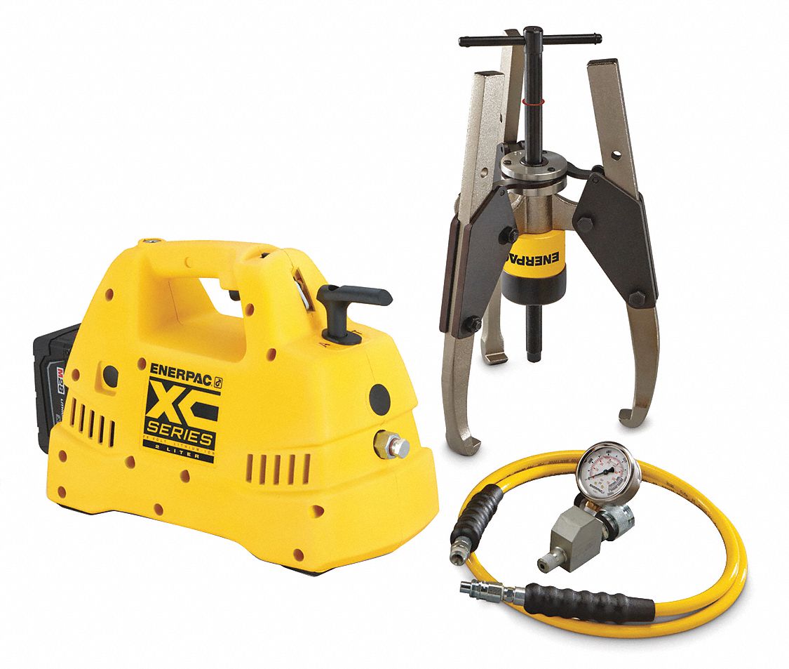 ENERPAC Hydraulic Puller Set 24 ton Capacity with Attachments, 2 in
