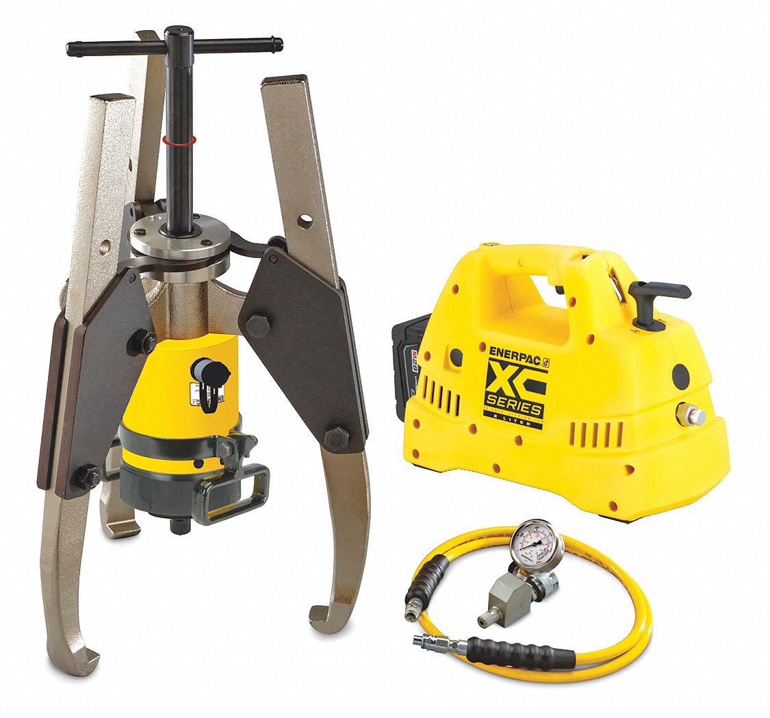 ENERPAC Hydraulic Puller Set, Cylinder Nominal Capacity 50 ton, Stroke