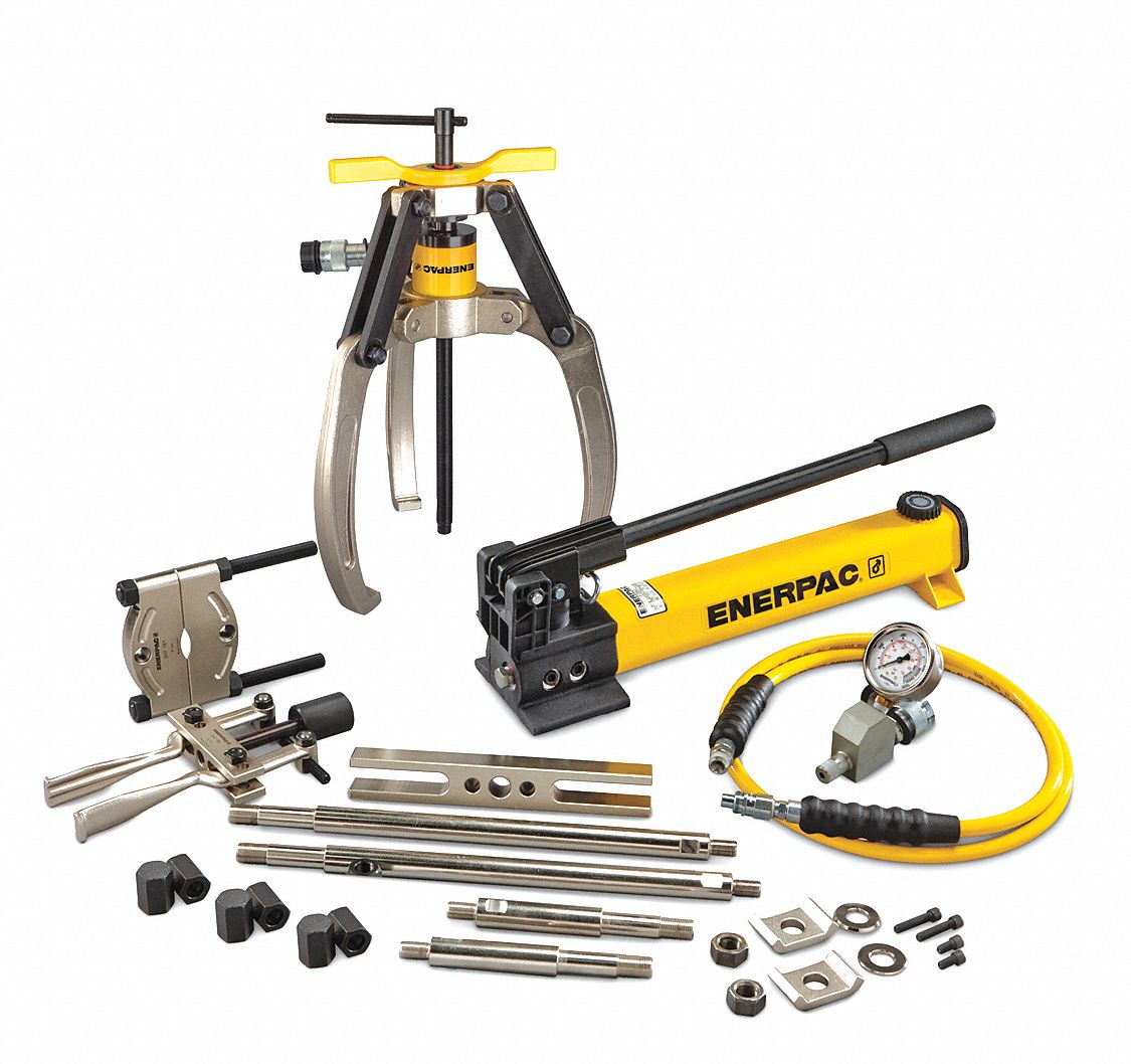 ENERPAC Hydraulic Puller Set, Cylinder Nominal Capacity 10 ton, Stroke ...