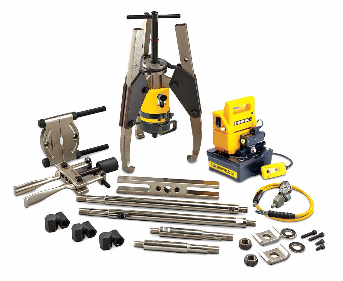 ENERPAC Hydraulic Puller Set, Cylinder Nominal Capacity 64 ton, Stroke
