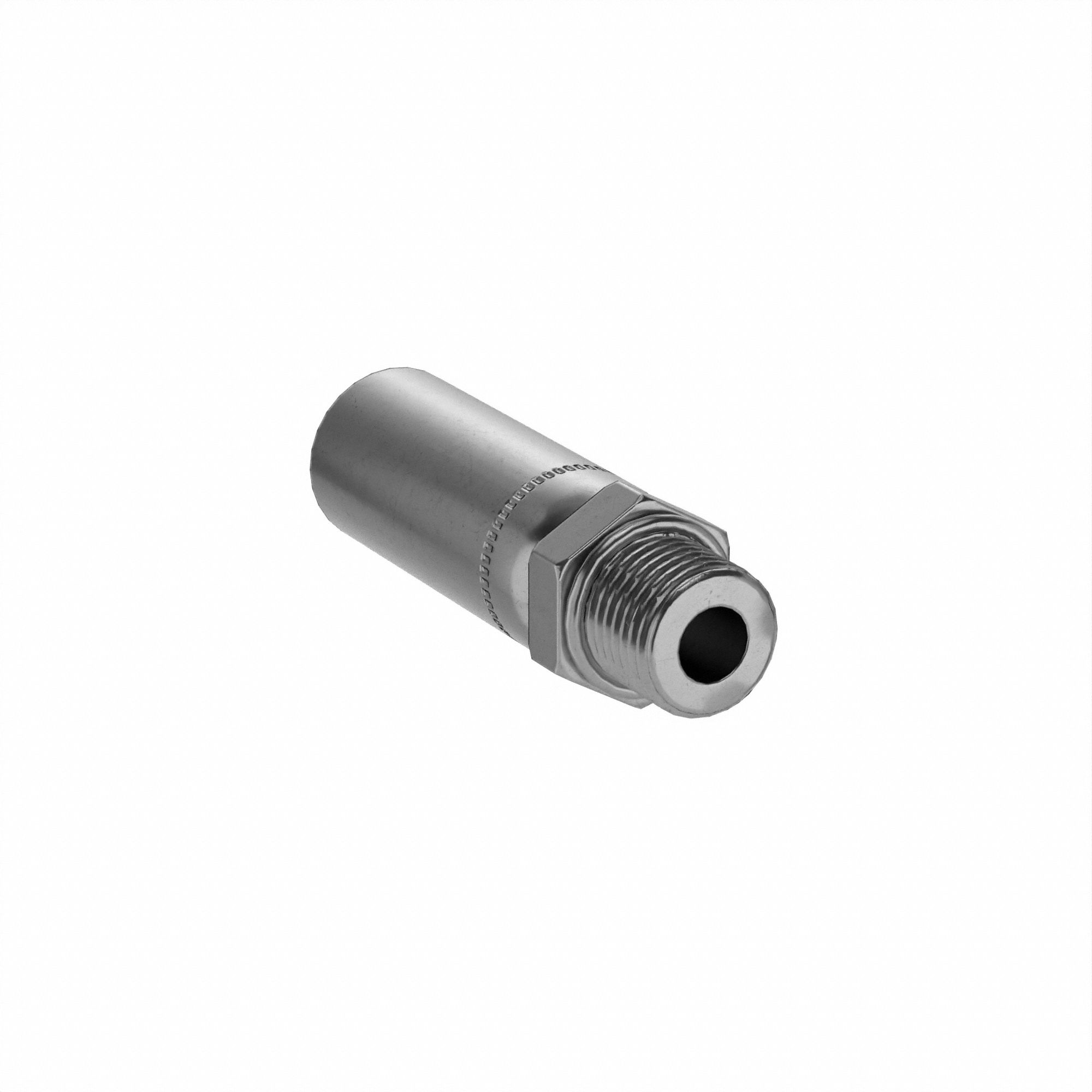 Hydraulic Crimp Fitting: Carbon Steel, Straight, -4 For Hose Dash Size, Male x Male