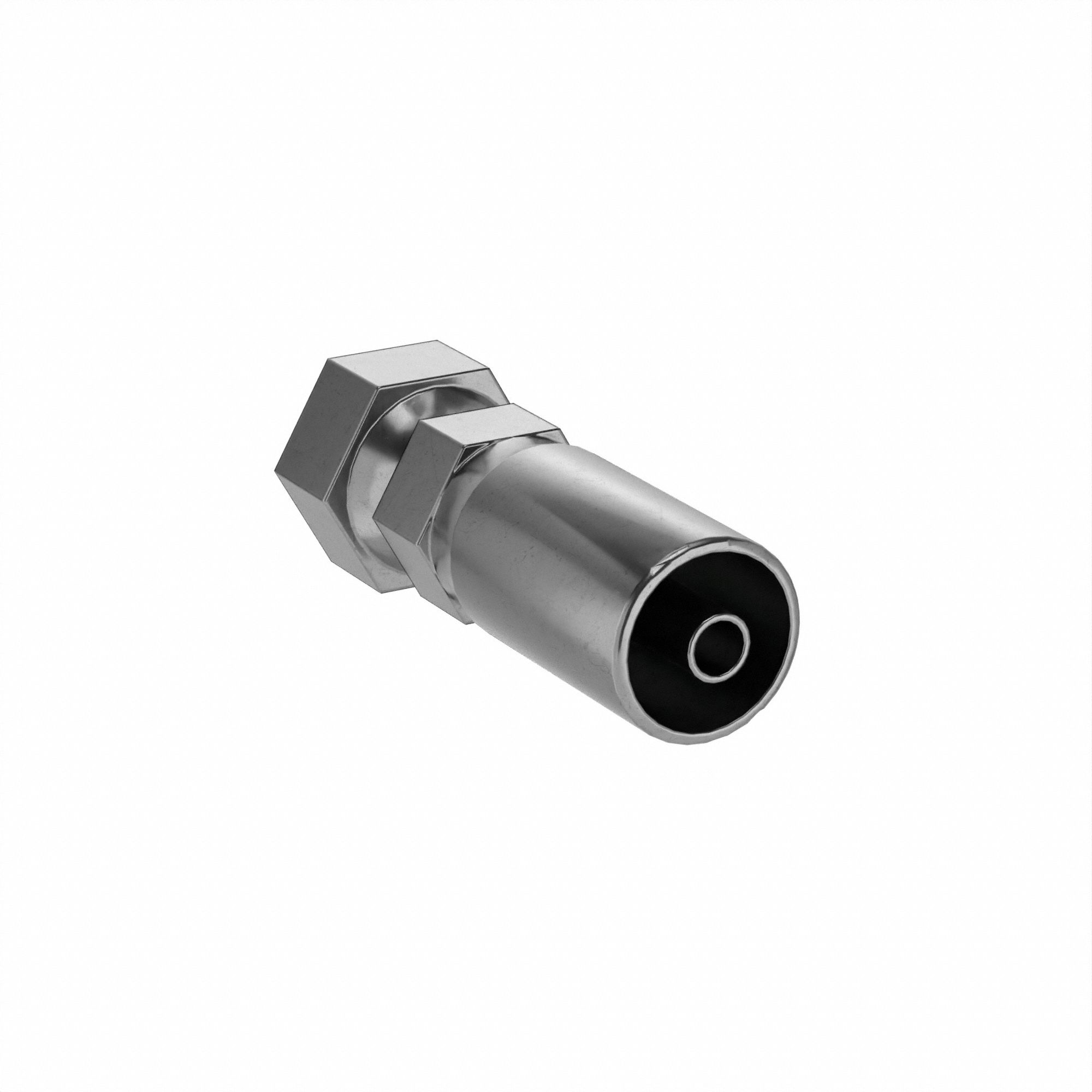 Hydraulic Crimp Fitting: Carbon Steel, Straight, -4 For Hose Dash Size, Female x Male