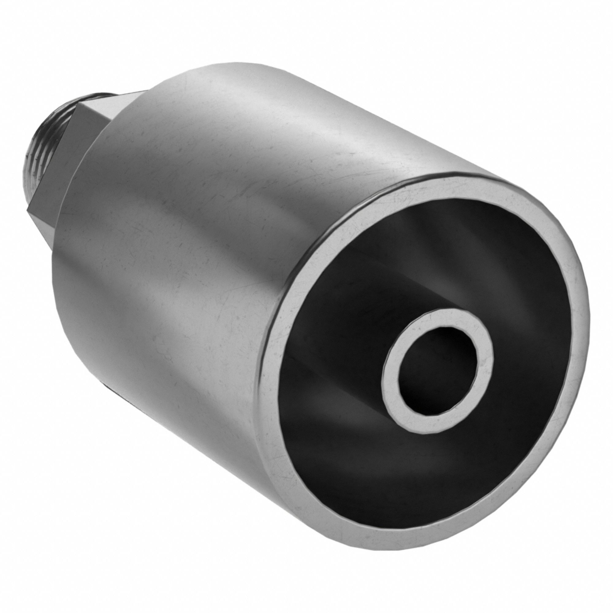 Hydraulic Crimp Fitting: Carbon Steel, Straight, -8 For Hose Dash Size, Male x Male