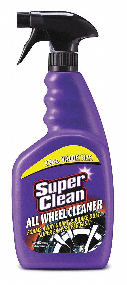 Wheel and Tire Cleaner: Liquid, 32 fl oz Container Size, Spray Bottle, Aluminum/Metal