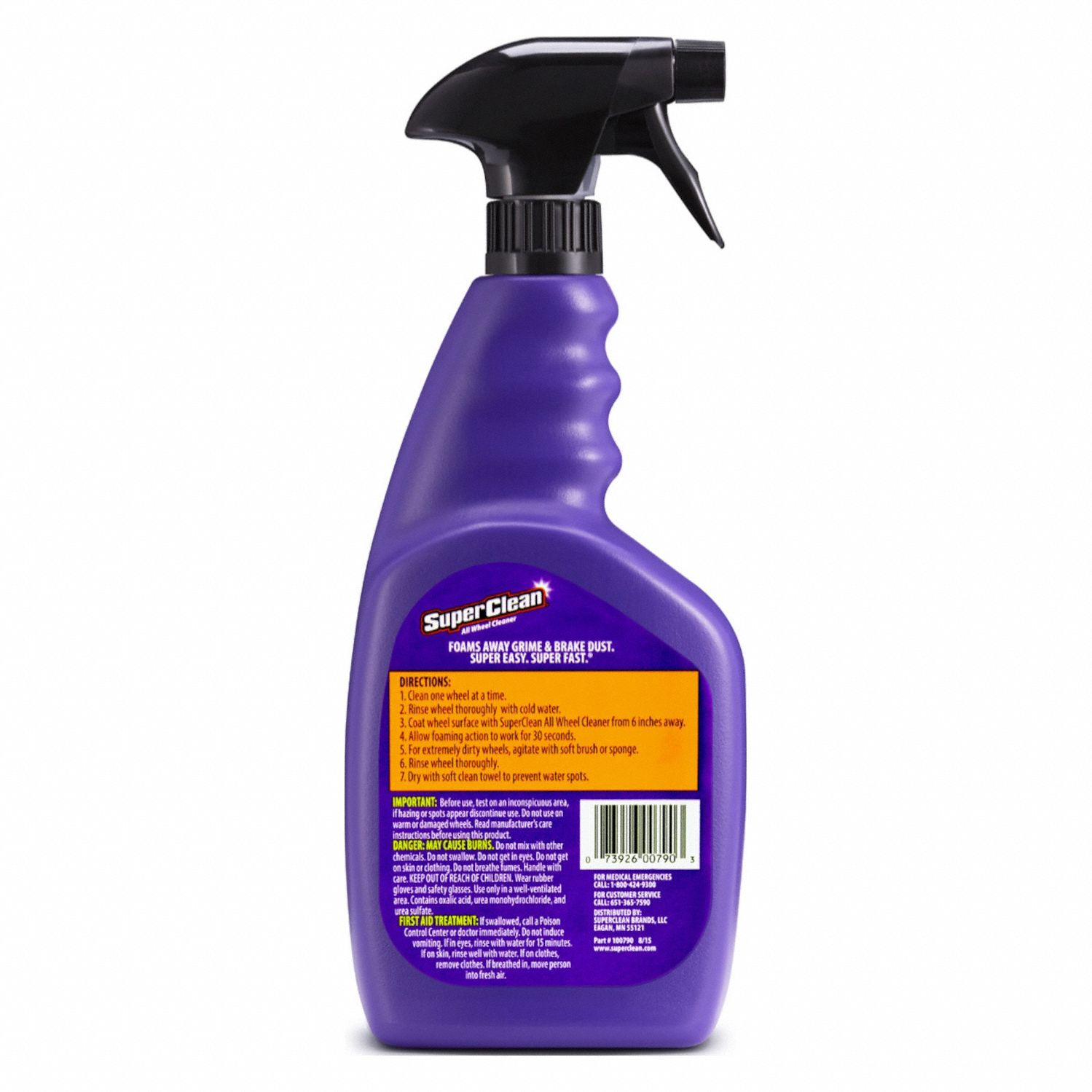SUPERCLEAN Wheel and Tire Cleaner Liquid, 32 fl oz Container Size