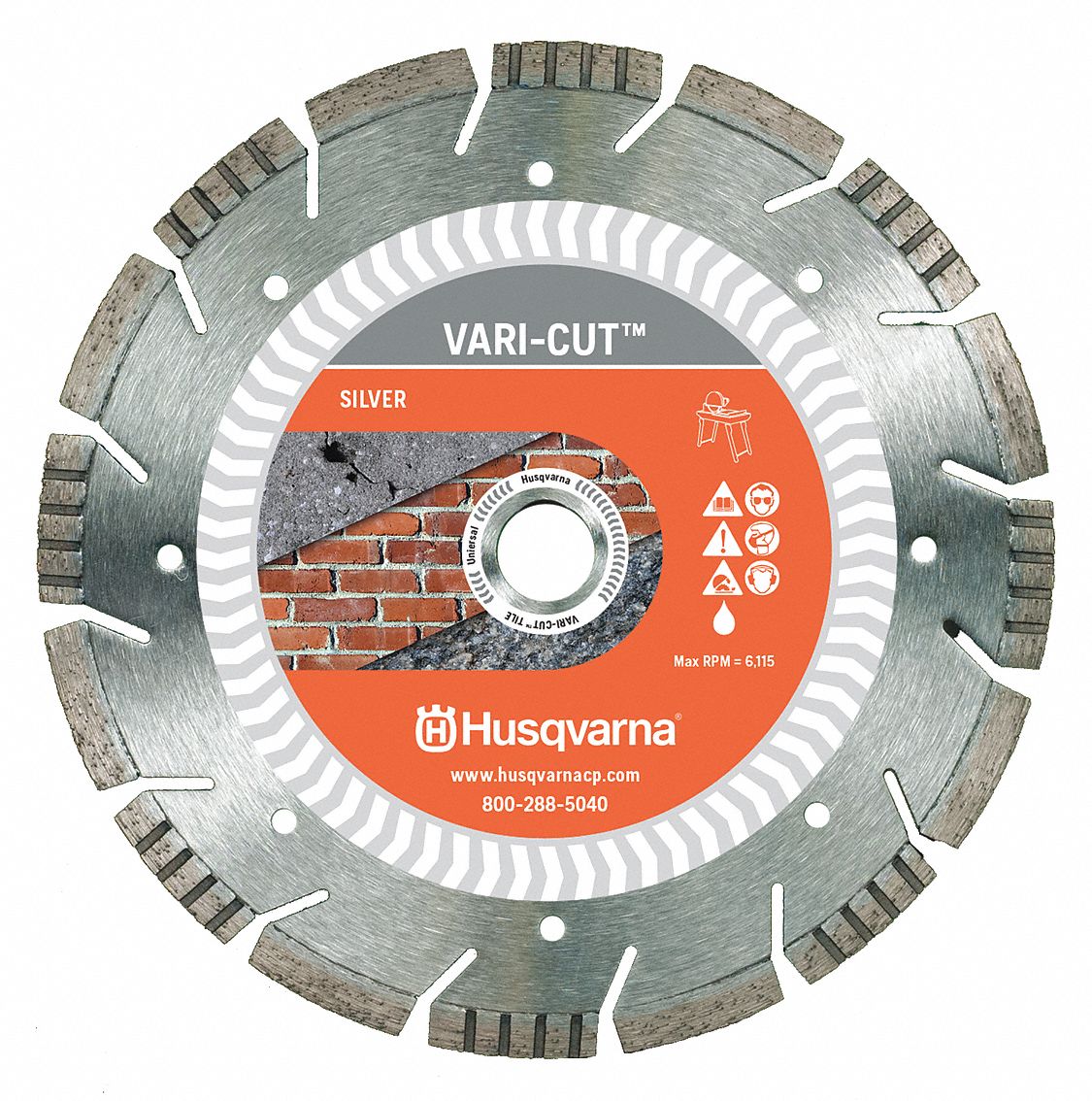 Diamond Saw Blade: Brick/Concrete/Masonry/Stone, 10 in Blade Dia., Wet, Better, Segmented