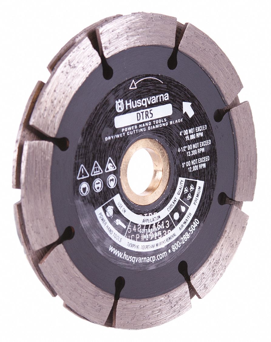 HUSQVARNA Angle Grinders, Diamond Saw Blade, Masonry Materials Cut, 7