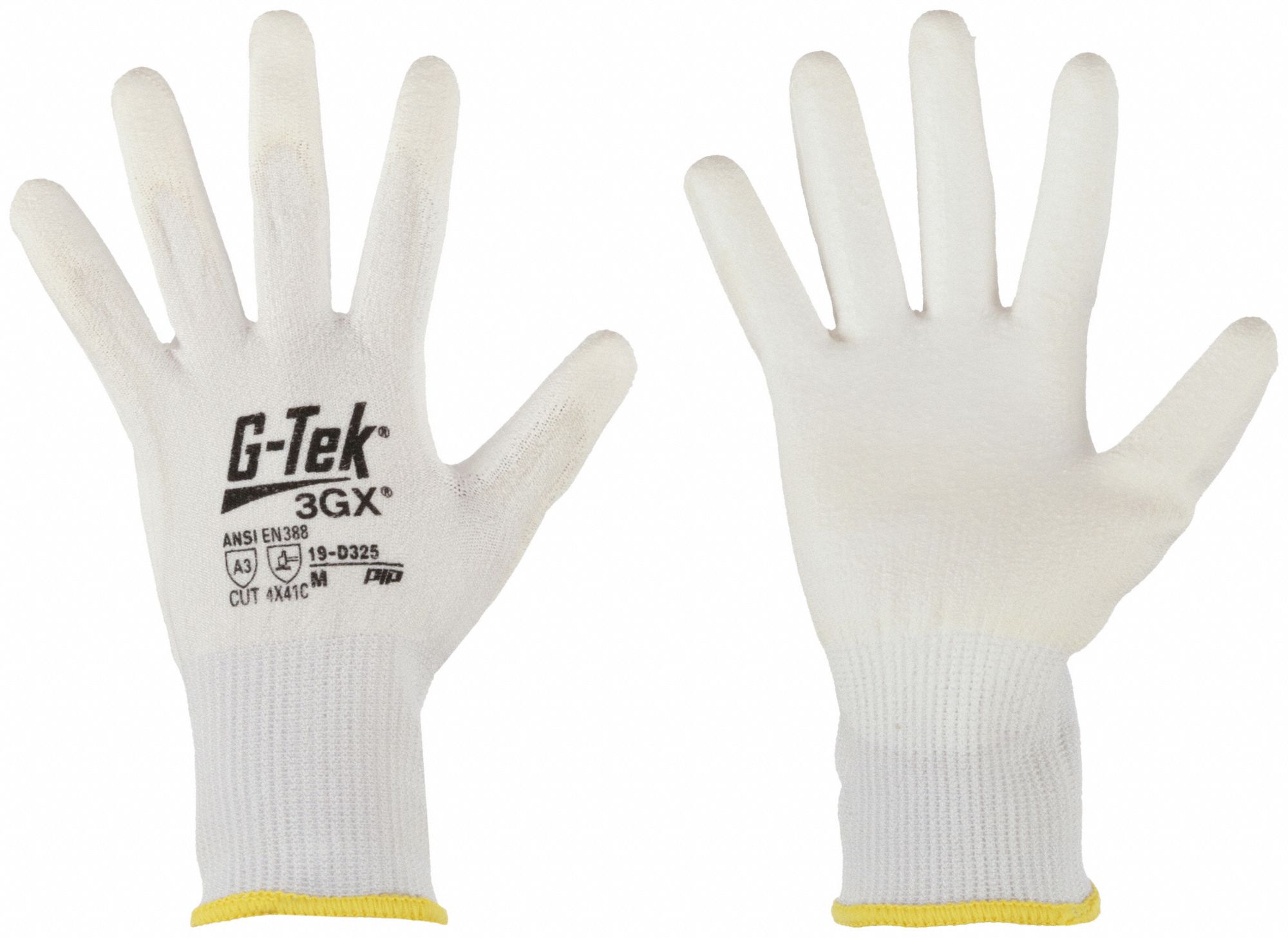Cut-Resistant Glove: 2XL ( 11 ), ANSI Cut Level A3, Palm, Dipped, Polyurethane, Smooth, 12 PK