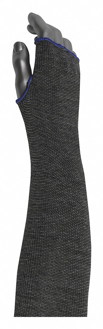 Knit Sleeve: ANSI/ISEA Cut Level A4, Dyneema® with  Smart-Fit®, Gray, Sleeve with Thumbhole