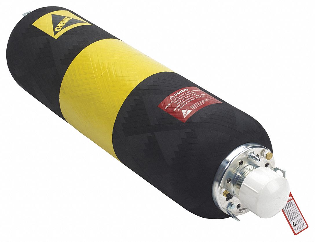 CHERNE 12 in to 18 in Test Ball Plug w/Bypass, Natural Rubber 55TN81