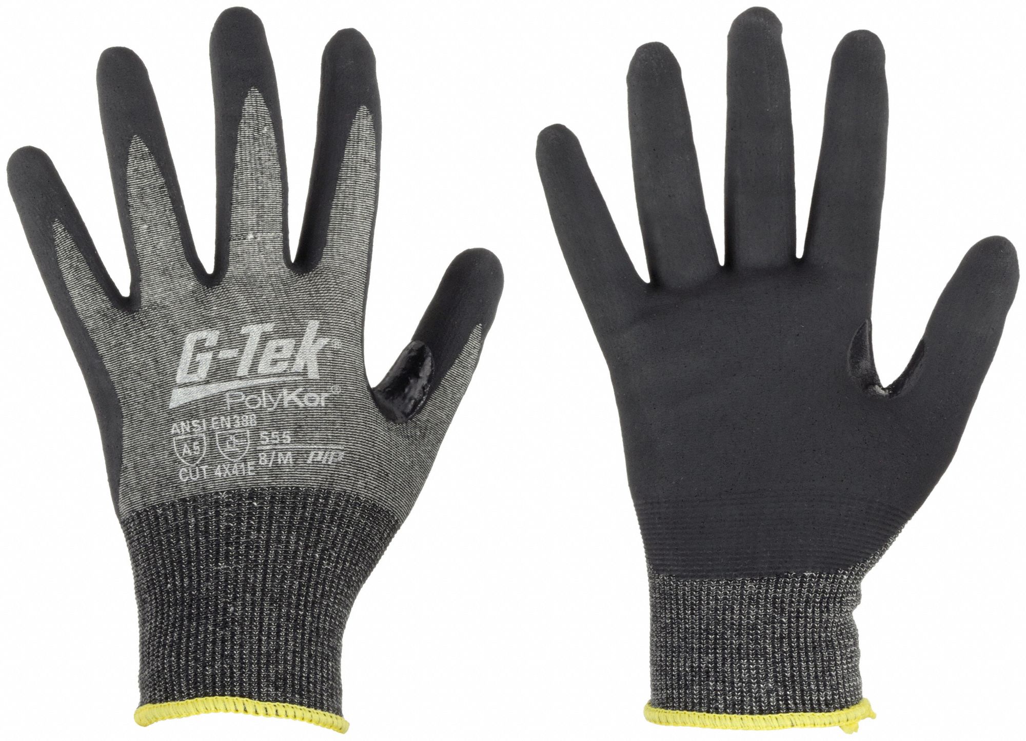 Cut-Resistant Glove: 2XL ( 11 ), ANSI Cut Level A5, Palm, Dipped, Foam Nitrile, Foam, 1 PR