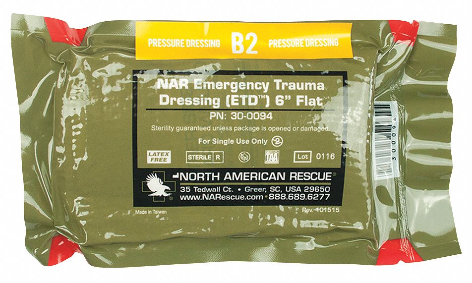 Mobilize Trauma Dressing, Sterile, Green