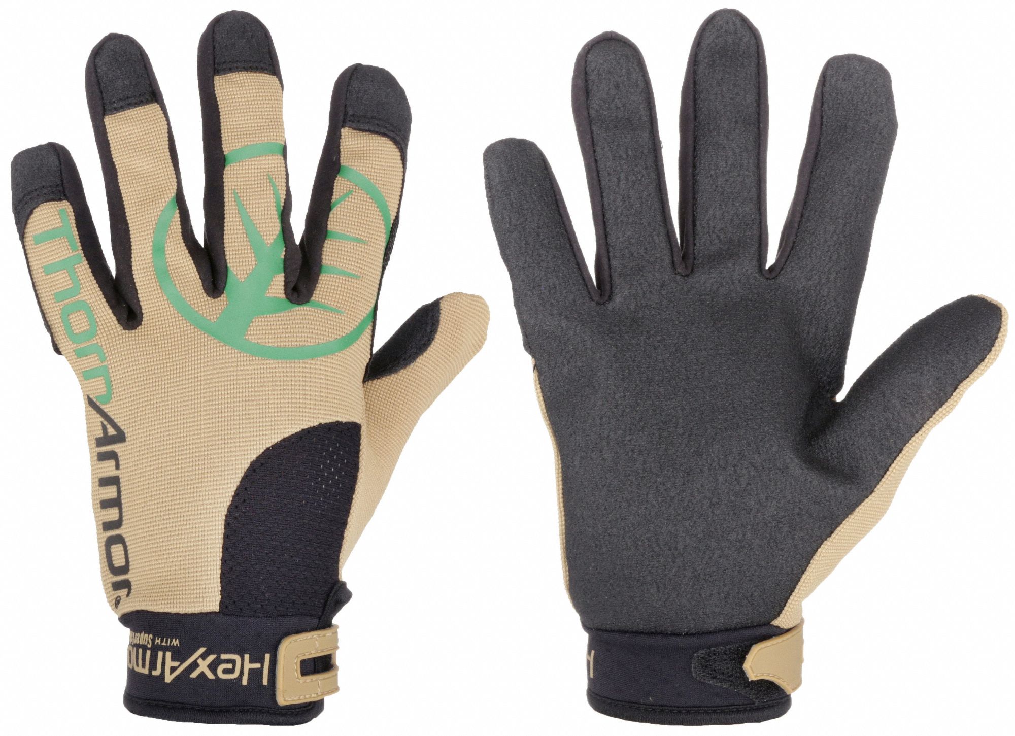 Mechanics Gloves: ANSI/ISEA Needlestick Level 5 - Palm Side, 2XL ( 11 ), Palm Side, 1 PR