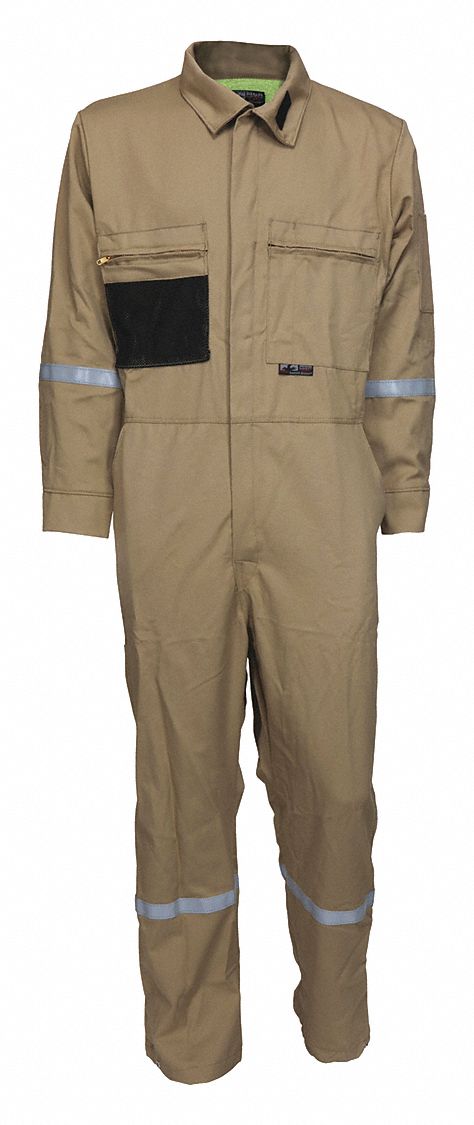 Flame-Resistant Coverall, 40 Size