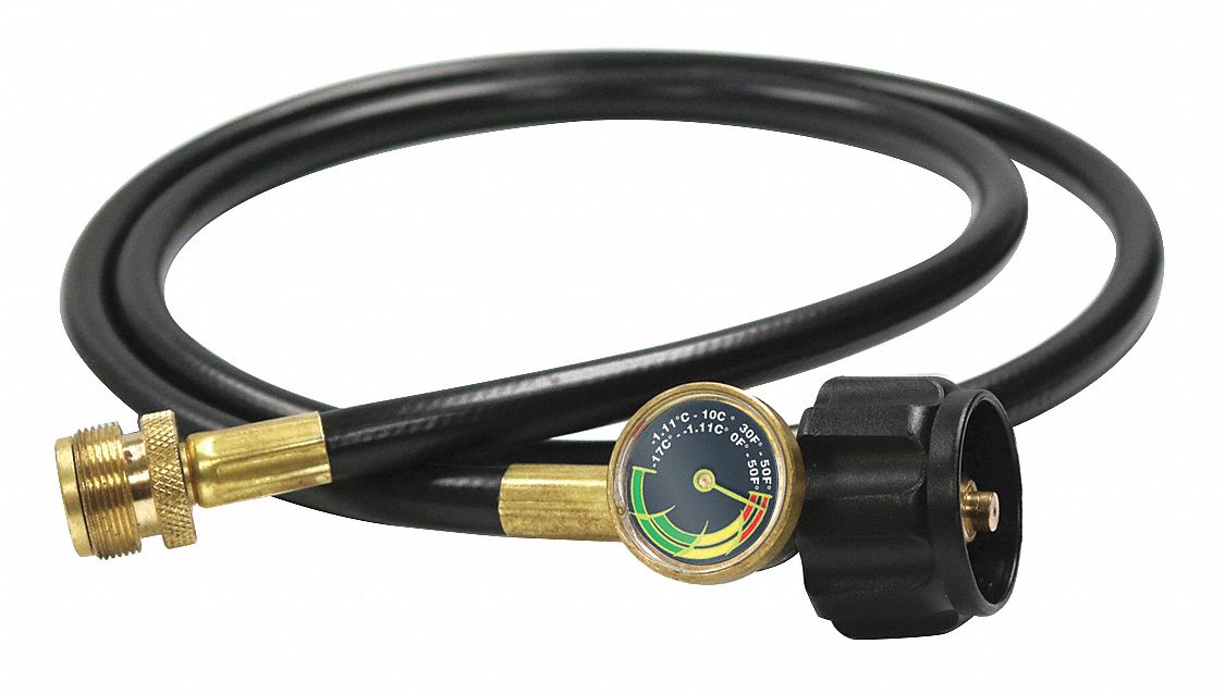 Portable Gas Heater Propane Hose and Gauge Assembly: Hoses and Regulators