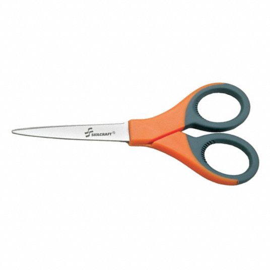 SKILCRAFT, Ambidextrous, 6 1/2 in Overall Lg, Scissors - 55VD43|5110-01 ...