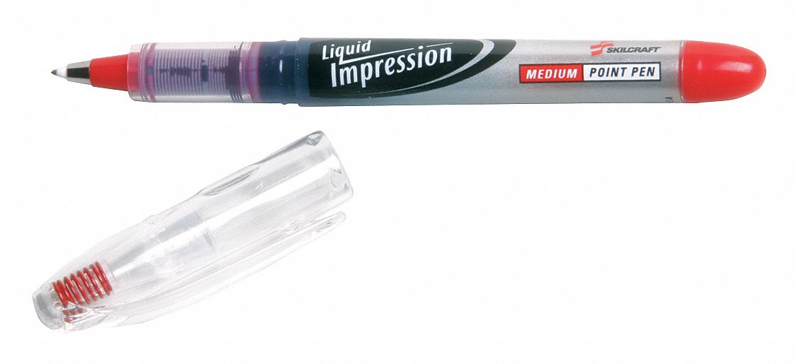 Permanent Marker: Red, Capped, Ultra Fine, Permanent Ink, Single Tips, Std, 12 PK