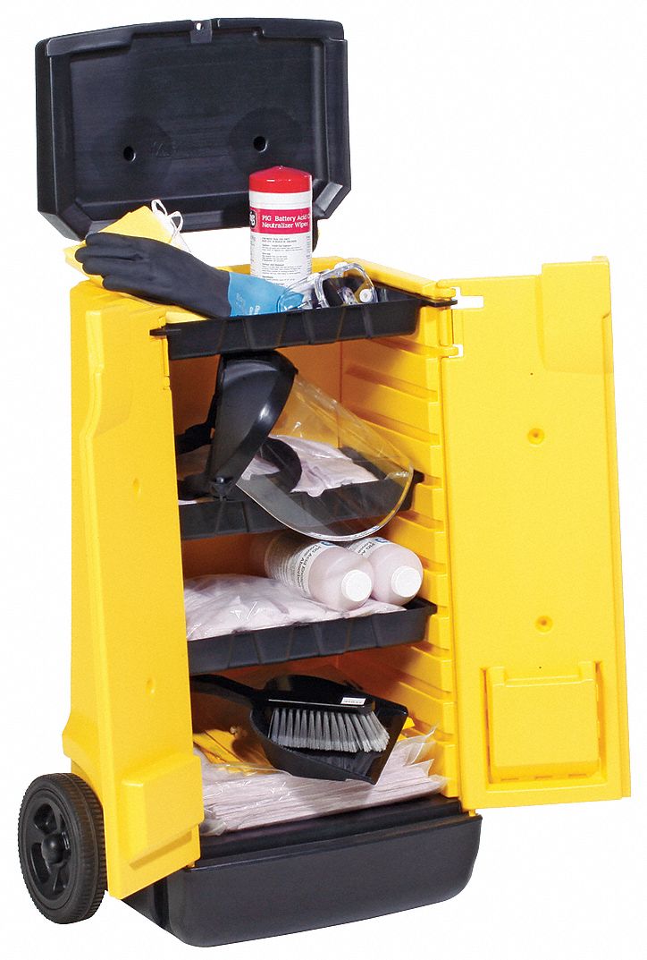 PIG, 7 gal Volume Absorbed Per Kit, Yellow, Spill Kit/Station 55VE11