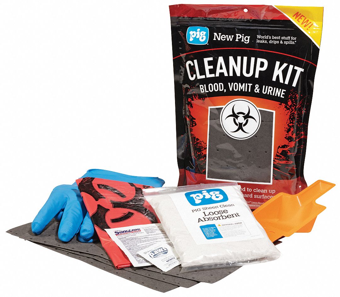 PIG Spill Kit, Fluids Absorbed Bodily Fluids, Container Type Bag