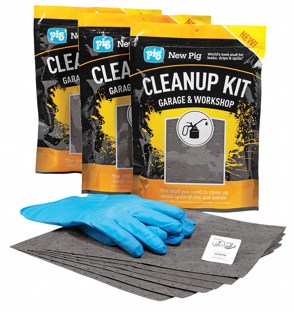 Spill Kit/Station, 0.05 cu. ft. Cap., PK3