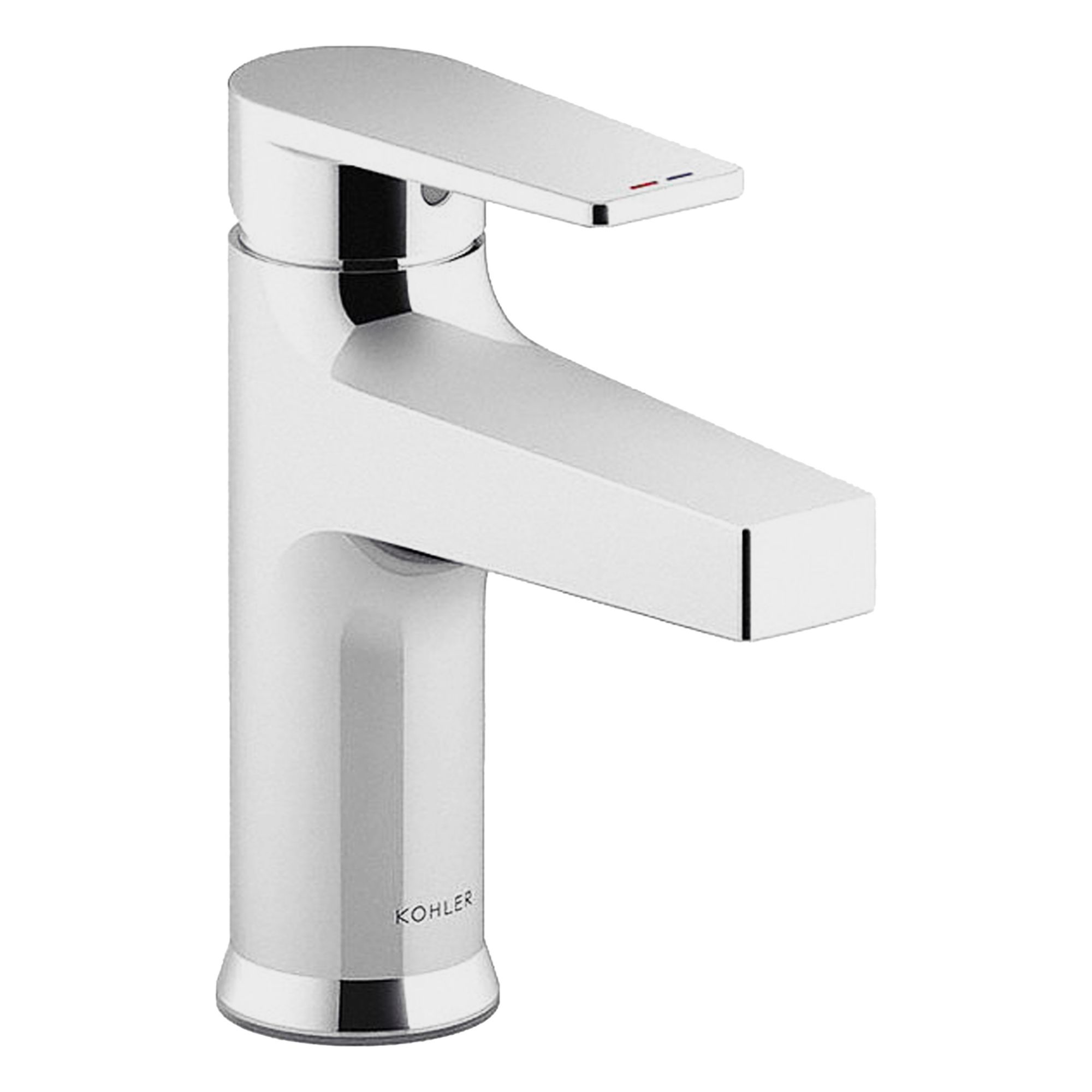 Straight Spout Bathroom Faucet: Taut™, Zinc, Polished Chrome Finish, 0.5 gpm Flow Rate, Lever