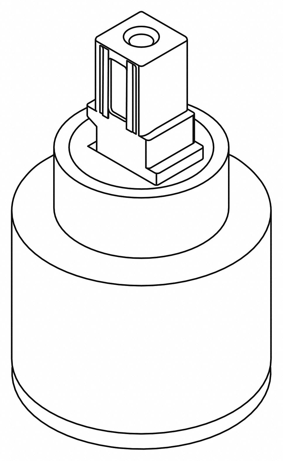 Ball Valve, White, 2" L, Hot/Cold