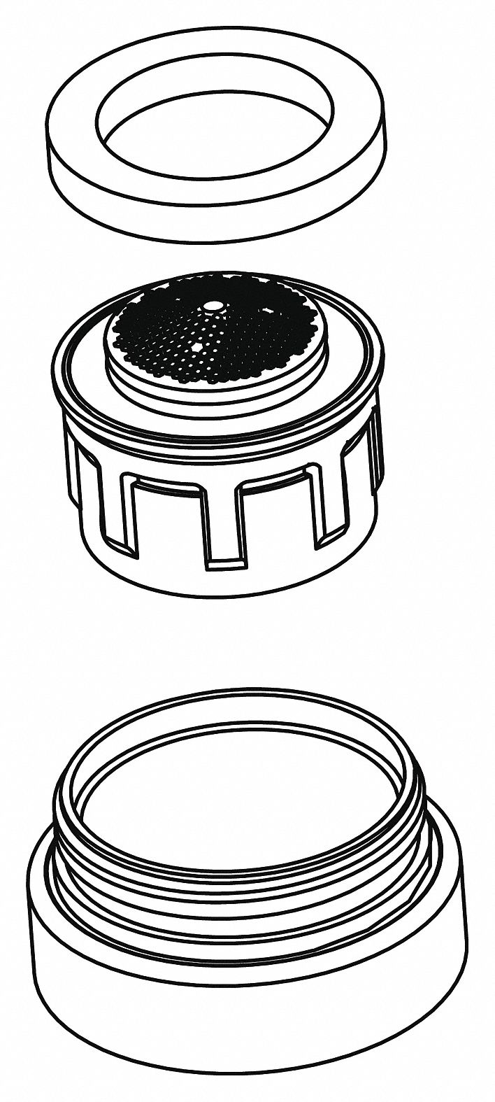 Aerated Outlets, Metal, Chrome