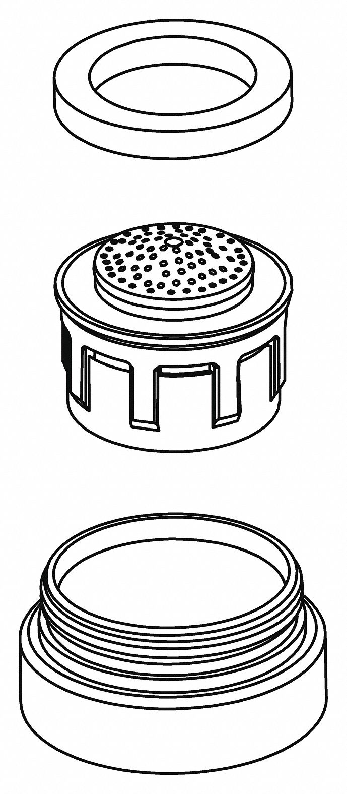 Aerated Outlets, Metal, Chrome