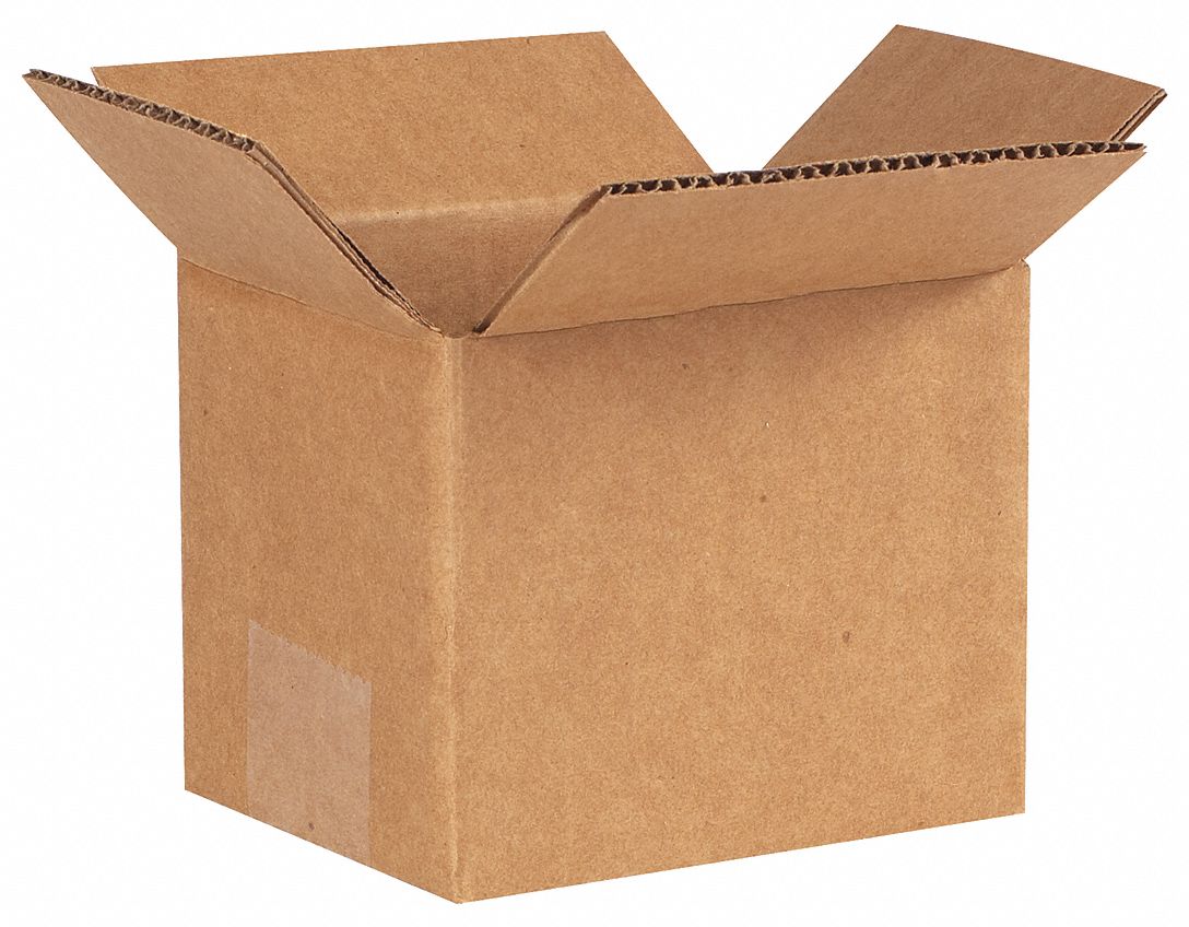 Shipping Box: 5 in Inside Lg, 4 in Inside Wd, 4 in Inside Ht, 32 ECT, Single Wall